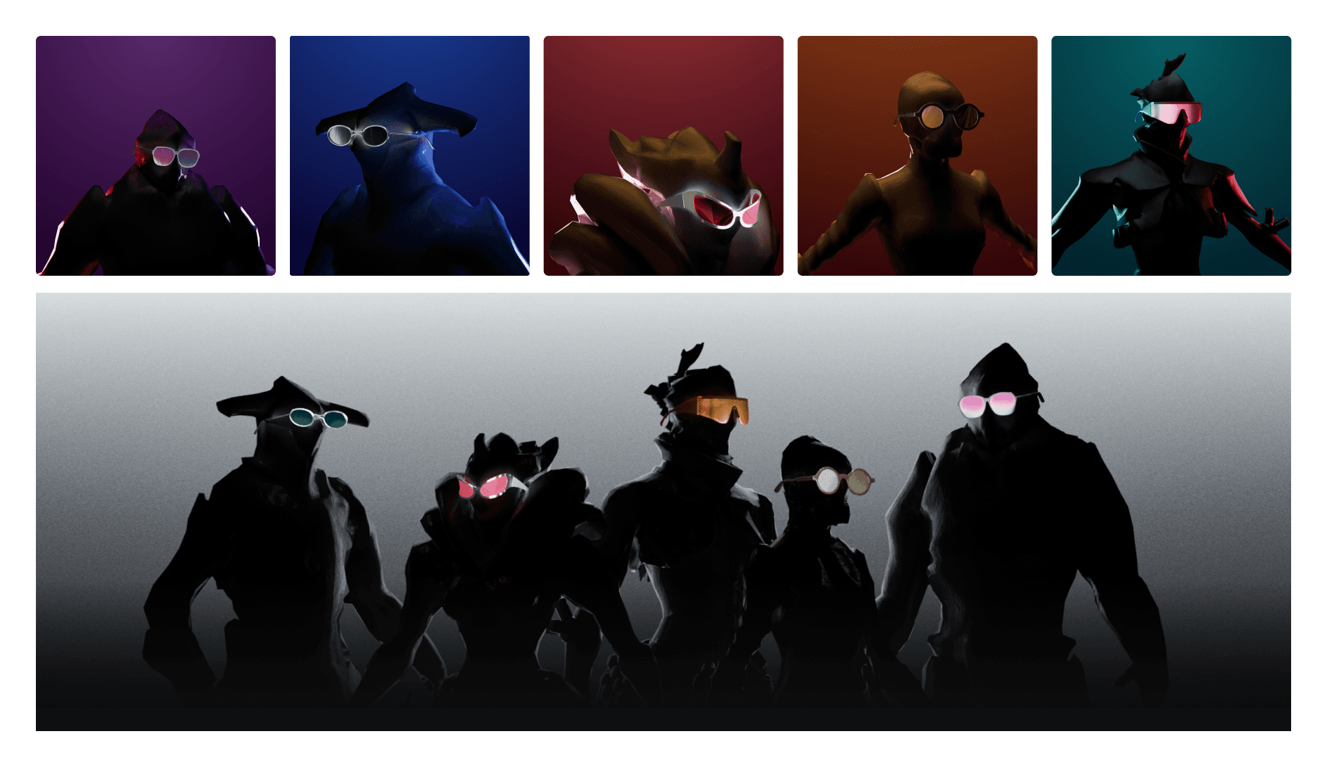 warframes silhouette gradient assets